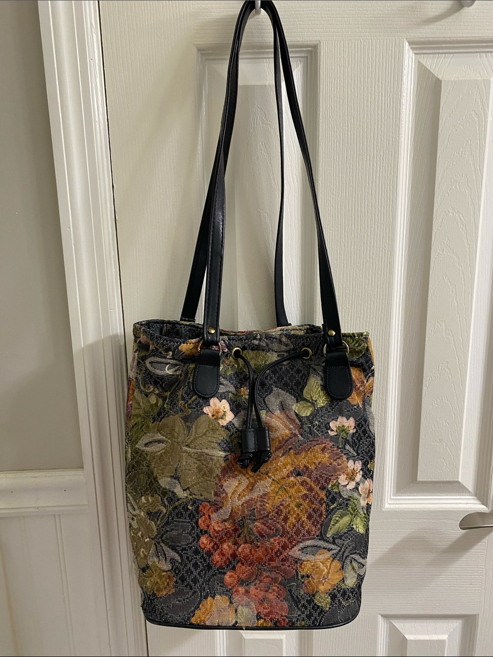 Vintage Tapestry Bucket Bag